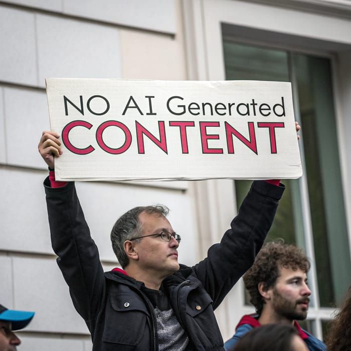 No AI Generated Content Sign