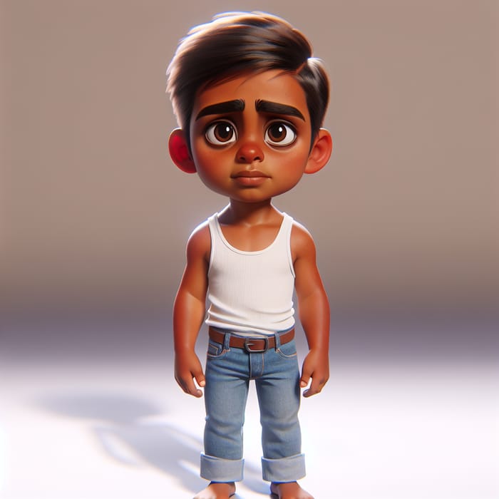 Expressive Hispanic Boy Animation with Realism and Sadness