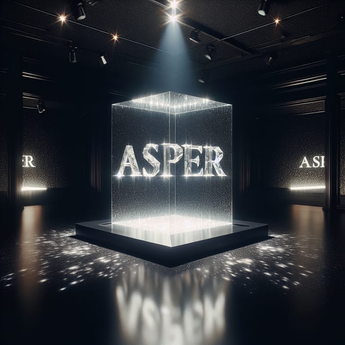 Asper Crystal: Glittering Shine on Dark Background