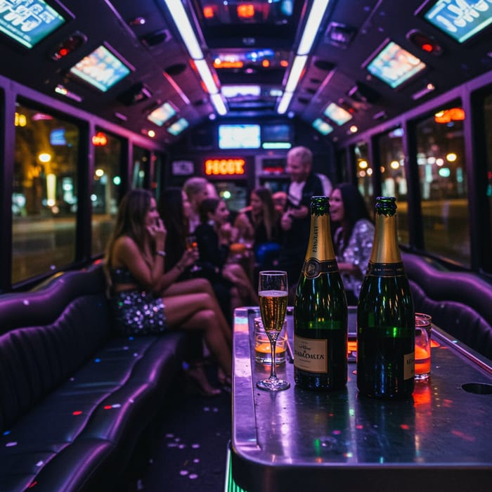 Party Bus Rentals with Drinks Inside