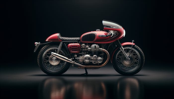 Vintage Moto Guzzi Le Mans Mk I | Distinctive Design on Black Background