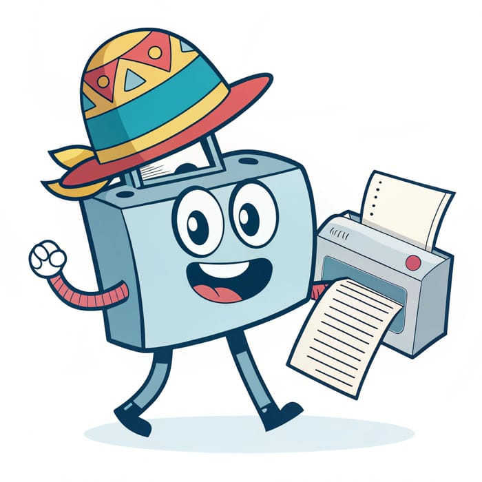 Creative Printer Mascot for Your Brand