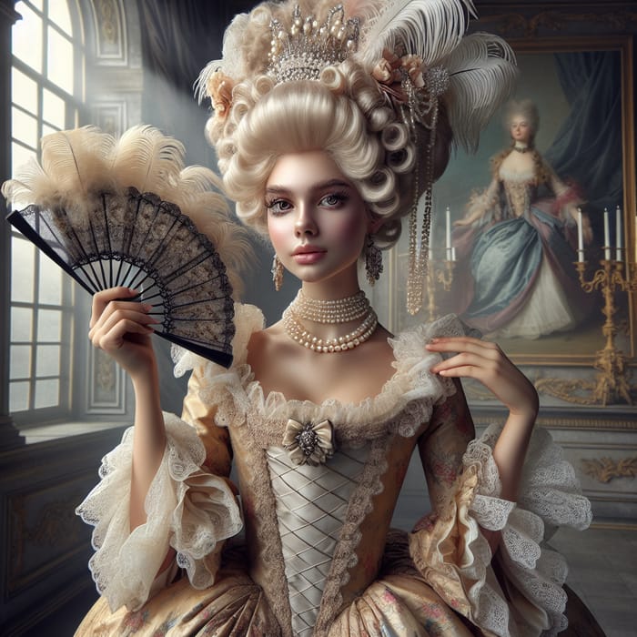 Marie Antoinette Inspired 18th Century French Girl