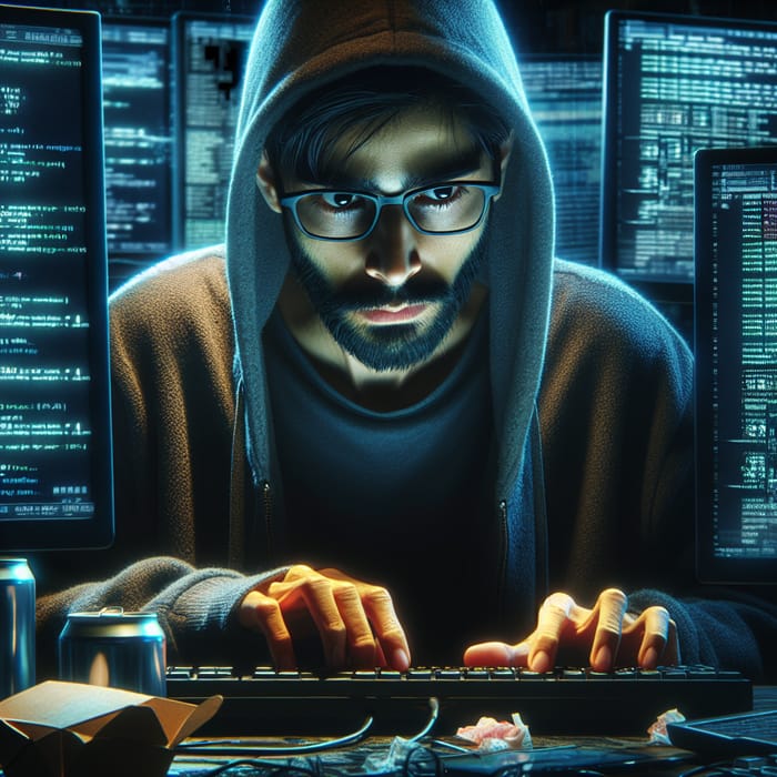 Intense South Asian Hacker in Digital Realm