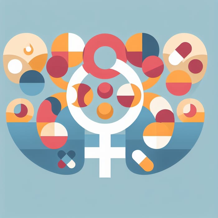 Minimalist Hormone Medication Art: Symbolic Depiction