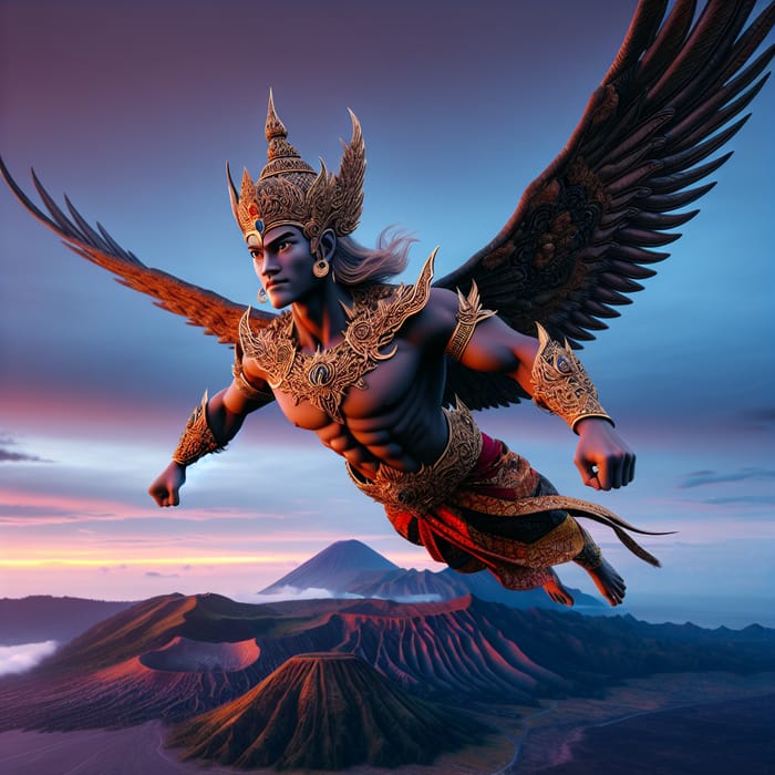 Gatotkaca: Legendary Indonesian Hero Among Volcanic Landscapes Gatotkaca: Legendary Indonesian Hero Among Volcanic Landscapes