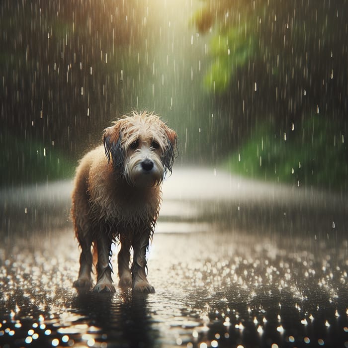 Lonely Dog In Rain | Moody Skies