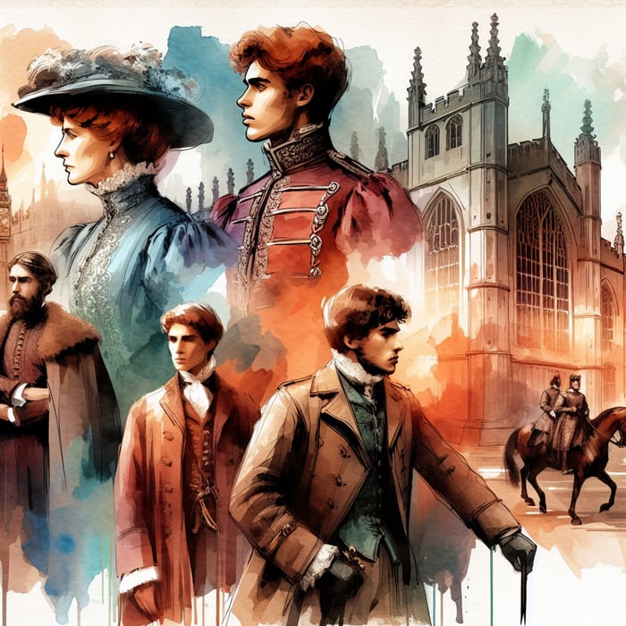 Digital Watercolor Illustration of England's Origin