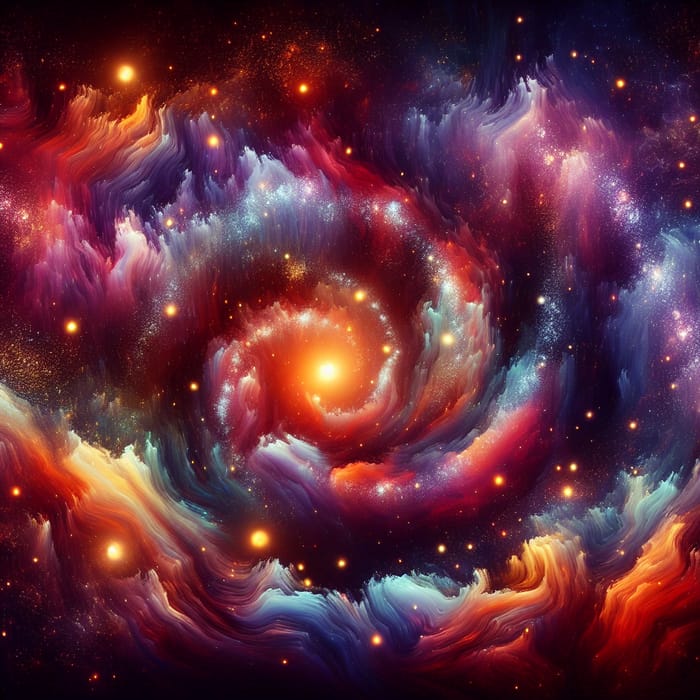 Abstract Galaxy Art: Vibrant Cosmic Swirls