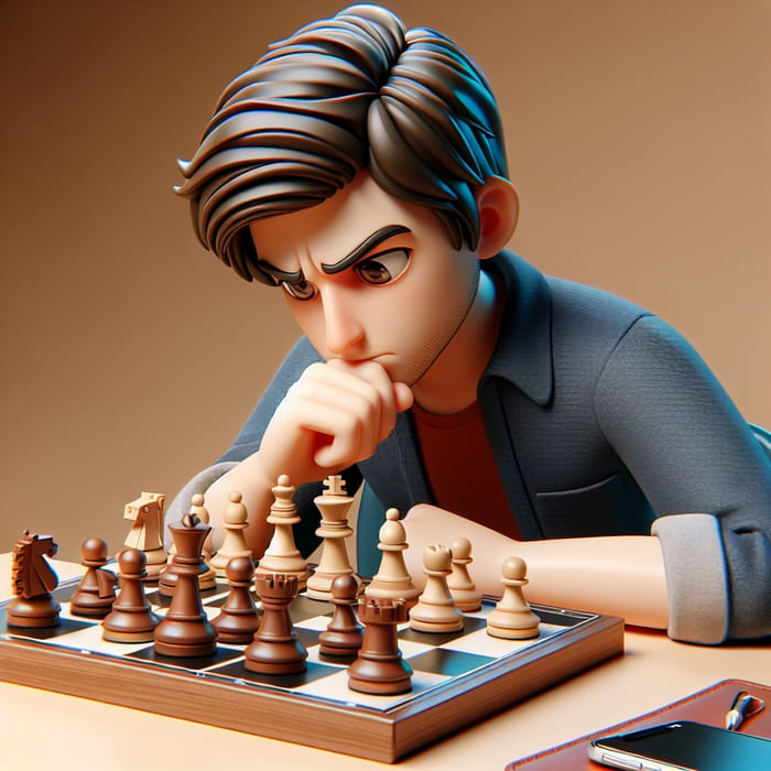 3D Animated Avatar Playing Chess | Young Entrepreneur Passionate About the Game