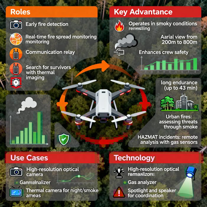 Drones in Fire Reconnaissance & Suppression