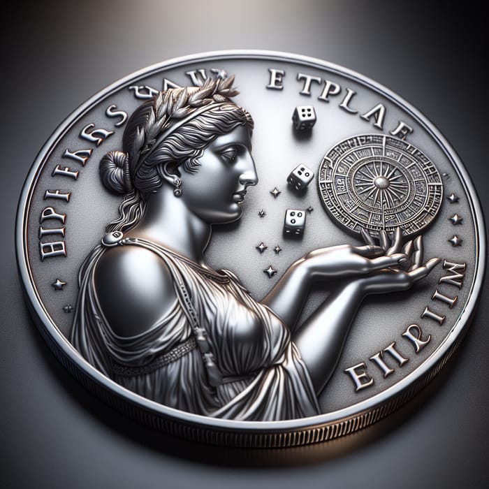 Modern-Style Roman Coin with Goddess Fortuna | Crafted Details