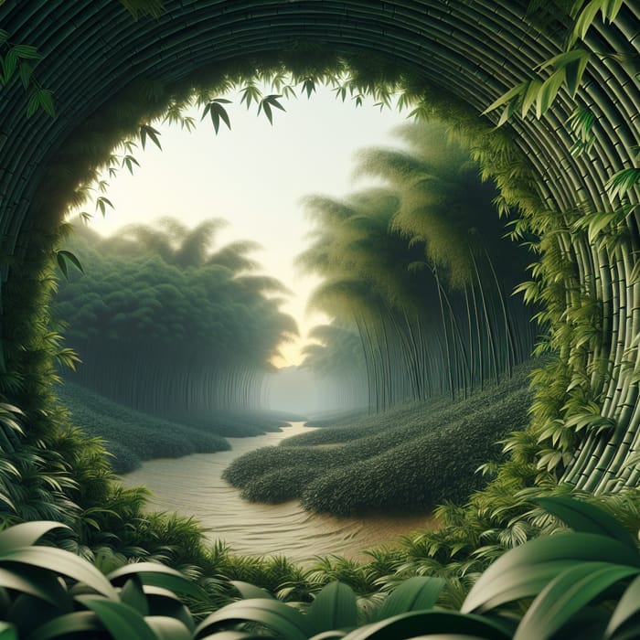 Seamless Bamboo Jungle Loopable Background