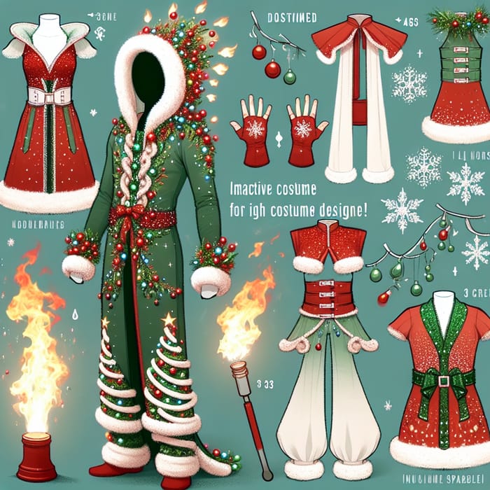 Christmas Fire Breather Costume Idea | Festive Holiday Theme Christmas Fire Breather Costume Idea | Festive Holiday Theme