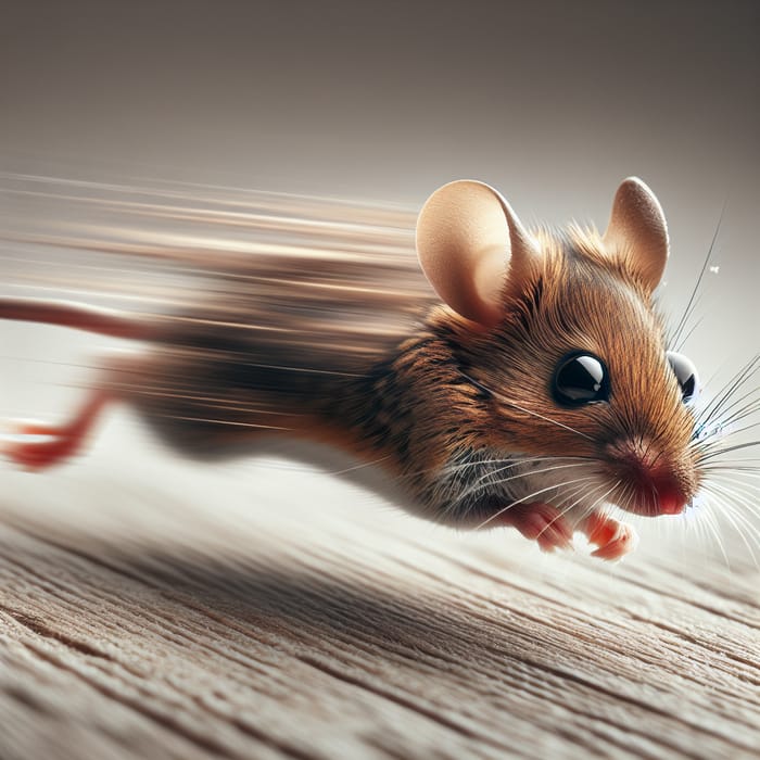 Small Brown Mouse with Small Ears and Large Eyes: Speed and Audacity