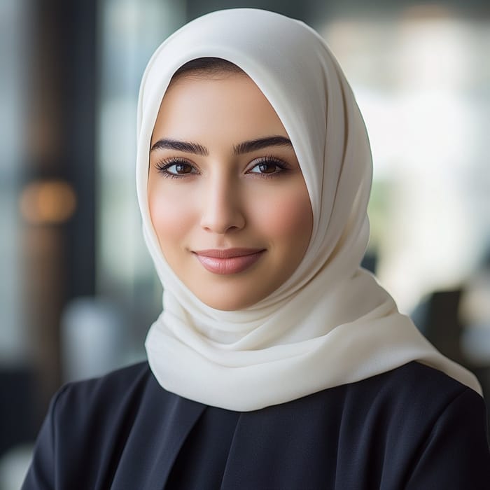 Modern Arab Businesswoman Corporate Headshot