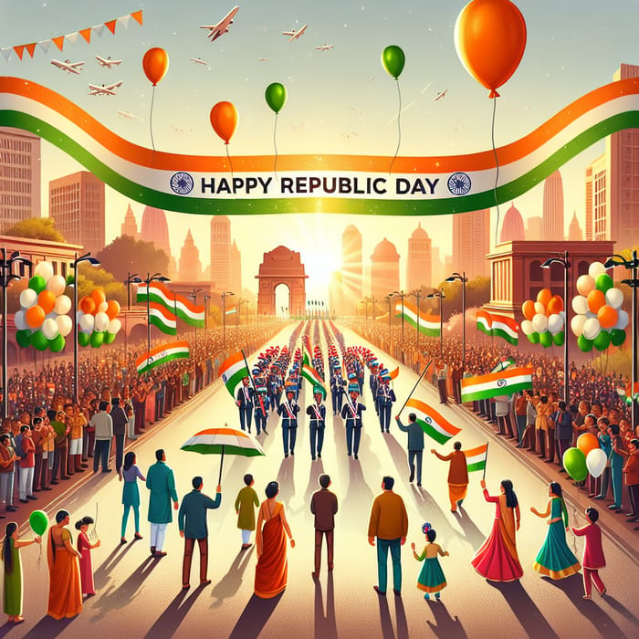 Republic Day Greeting | Patriotic Celebration Image