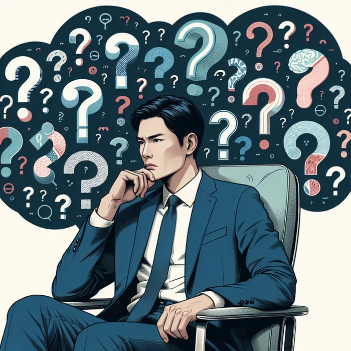 Diverse Leader Contemplating Questions