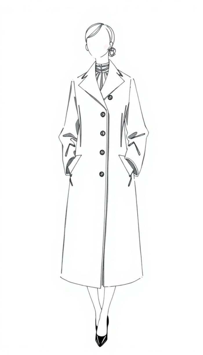 Elegant Mackintosh Coat Design with Raglan Sleeves