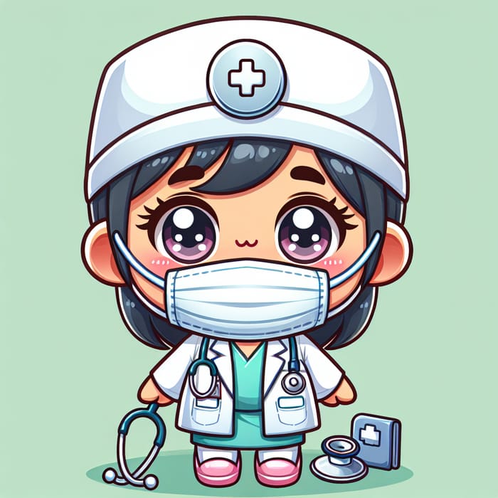 Cute Cartoon Doctor Character in Healthcare