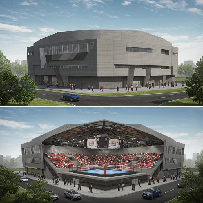 Indoor Boxing Arena Design for 6000 Seats Indoor Boxing Arena Design for 6000 Seats