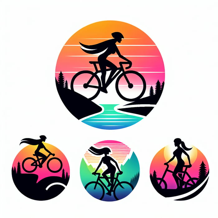 Beautiful Cyclist Logo Design | Vibrant & Diverse Cycling Inspiration