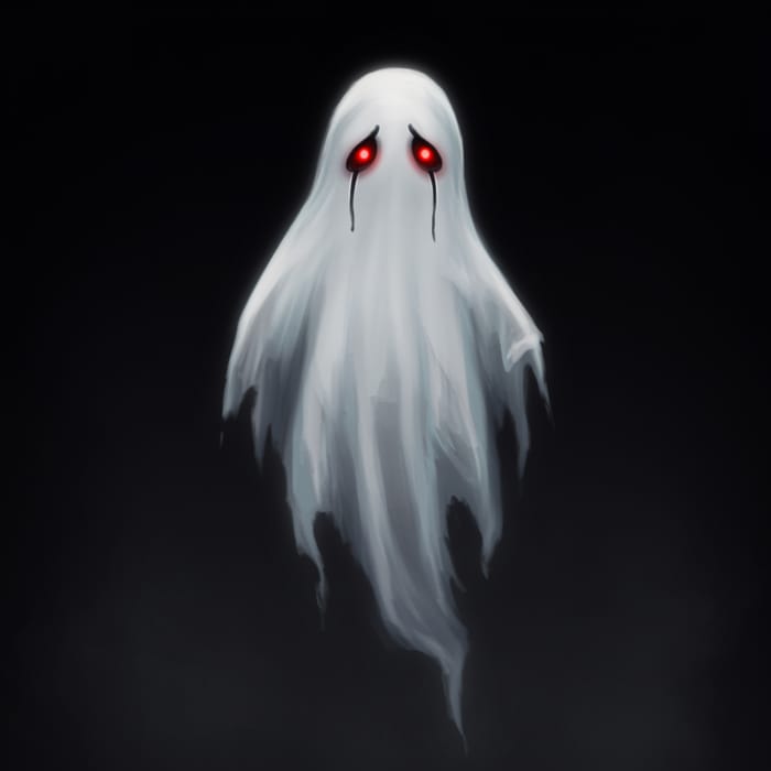 Ethereal Sad Ghost - A Haunting Image