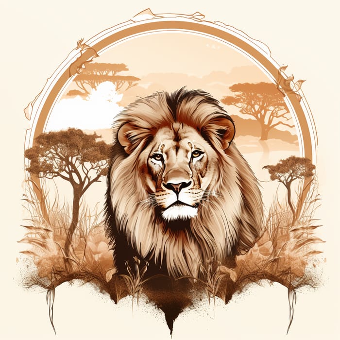 African Landscape: Strength and Courage Symbolized