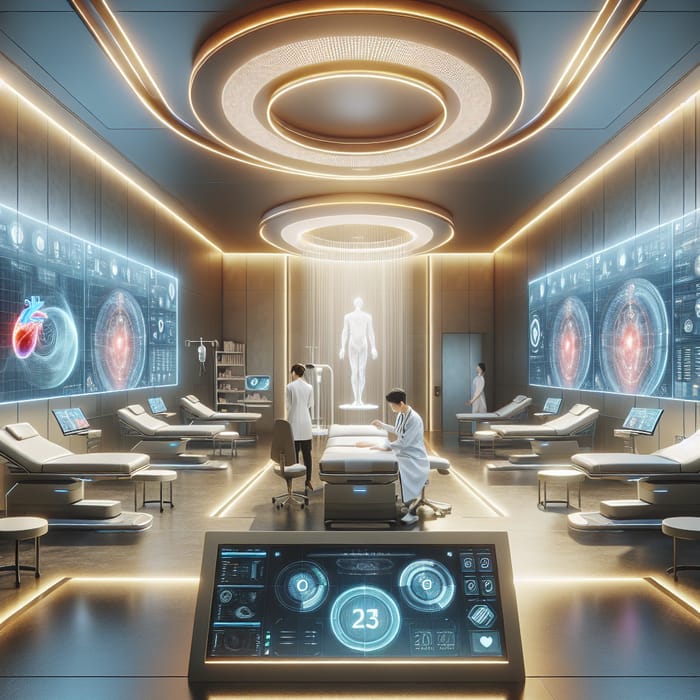 Futuristic Medical Facility with Advanced Technology