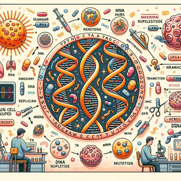 Educational Genetics Images: DNA Helix, Genes, Exploration