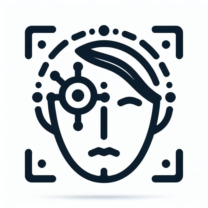 Facial Recognition Technology Icon | High-Resolution 512x512