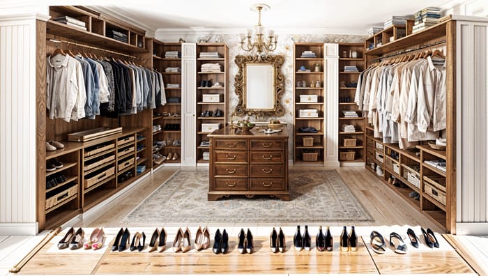 Stylish Custom Walk-In Closet Design Ideas