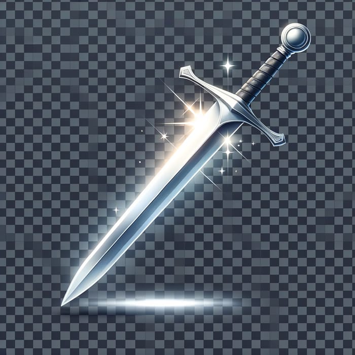 Detailed Sword Icon with Transparent Background