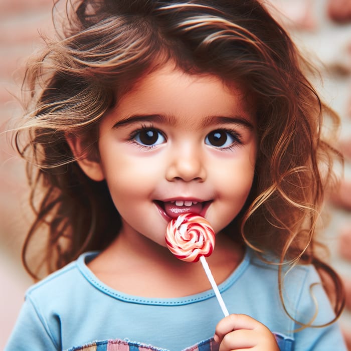 Cute Child with Lollipop | Sweet Image Moment