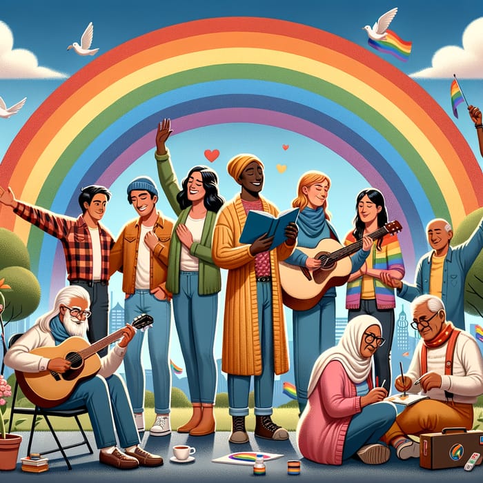 Radiant Rainbow Celebrating LGBTQ+ Diversity