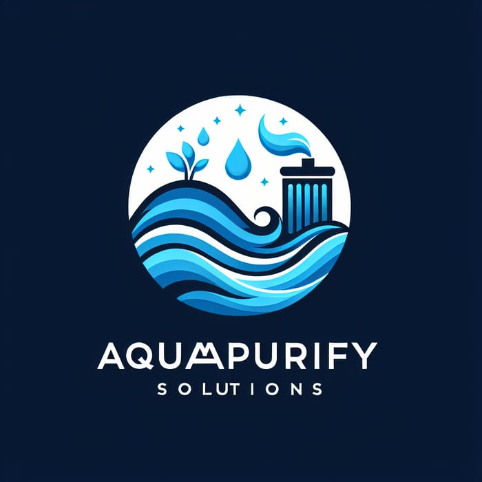 AQUAPURIFY SOLUTIONS Logo Design | Water Purification Elements