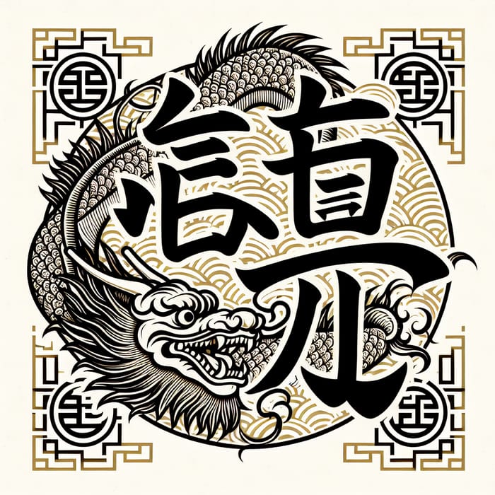 Good Luck in the Year of the Dragon Symbol