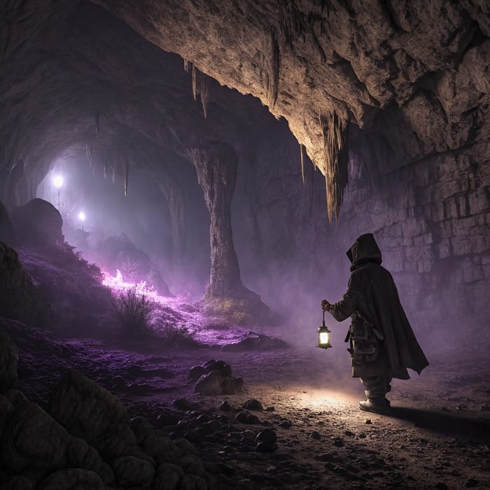 Dwarf Cavern with Enigmatic Purple Smoke