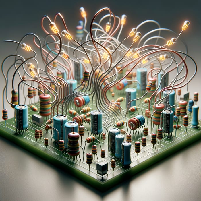 Electric Circuit Design on Green Board