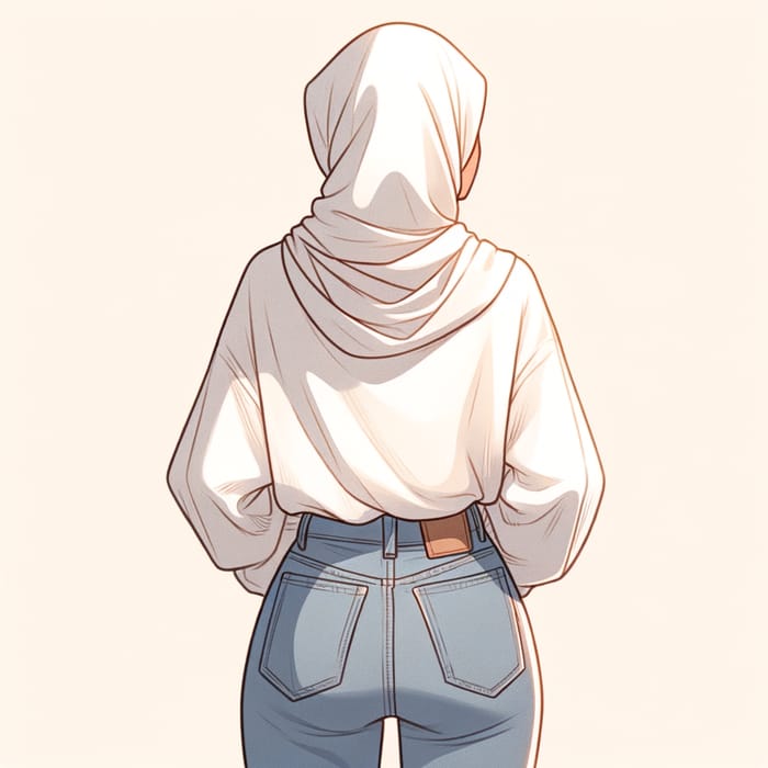 Stylish Indonesian Hijab Girl in Casual Attire