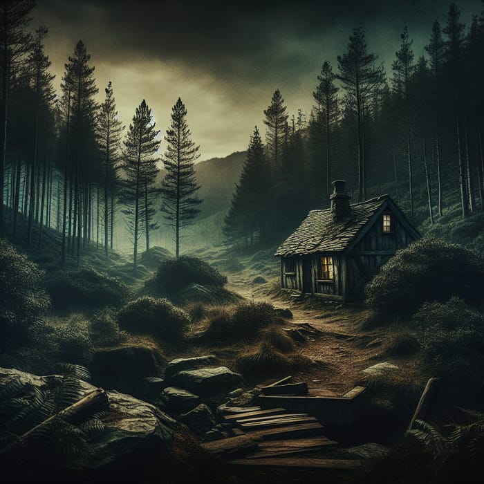 Dark Fantasy Forest with Dilapidated Cabin | Harry Potter Inspired