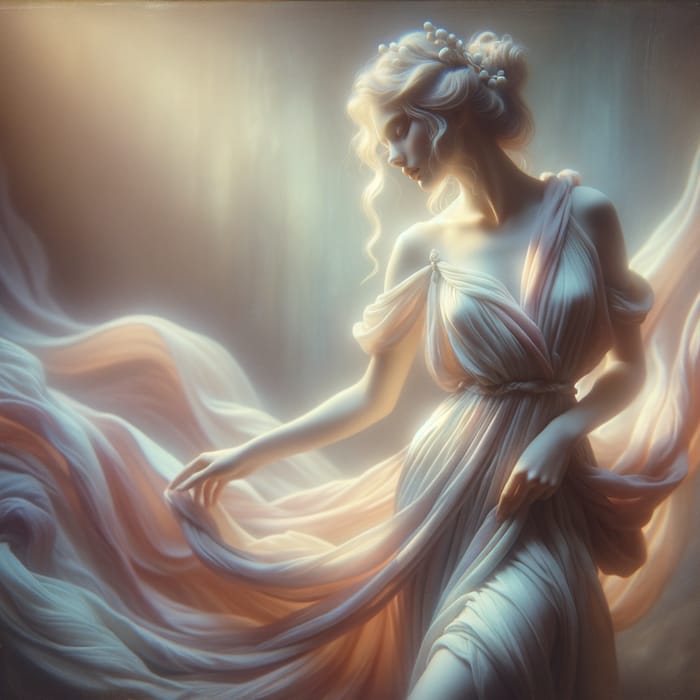 Ethereal Figure in Flowing Clothes | Classic Sculpture Pose