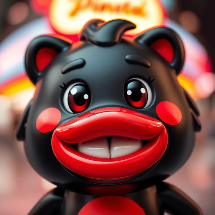 Dinto Black and Red Blur Liptint 3D Mascot