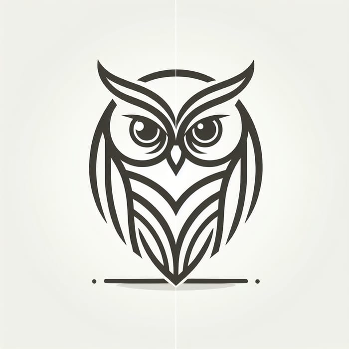 Sleek Owl Logo Illustration Design in Vector Style