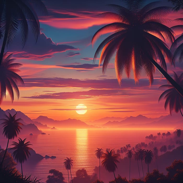 Majestic 4k Wallpaper of Serene Ocean Sunset