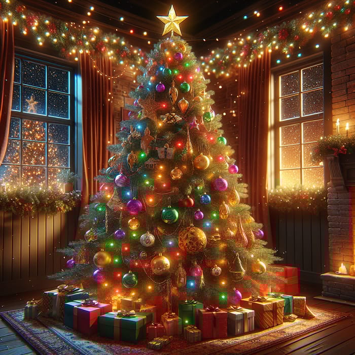 Draw a Christmas Tree with Festive Decorations Draw a Christmas Tree with Festive Decorations