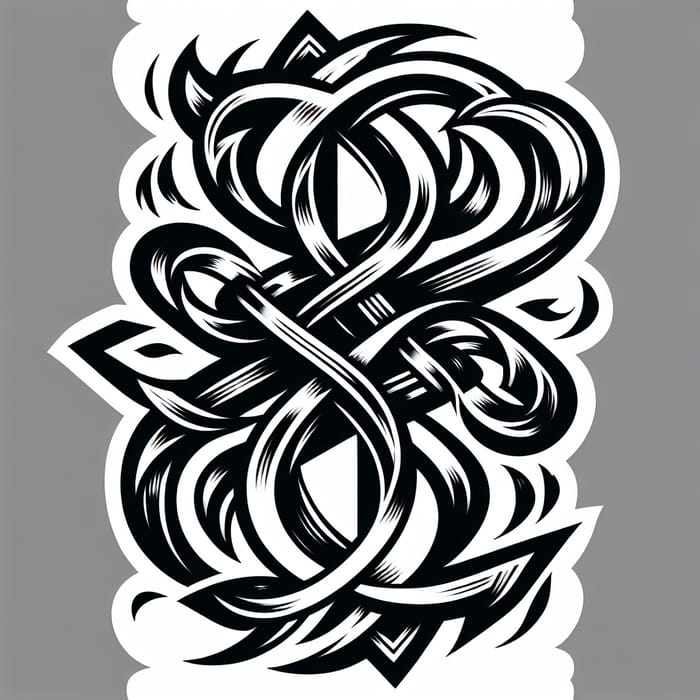 Custom SP Initials Tattoo Design