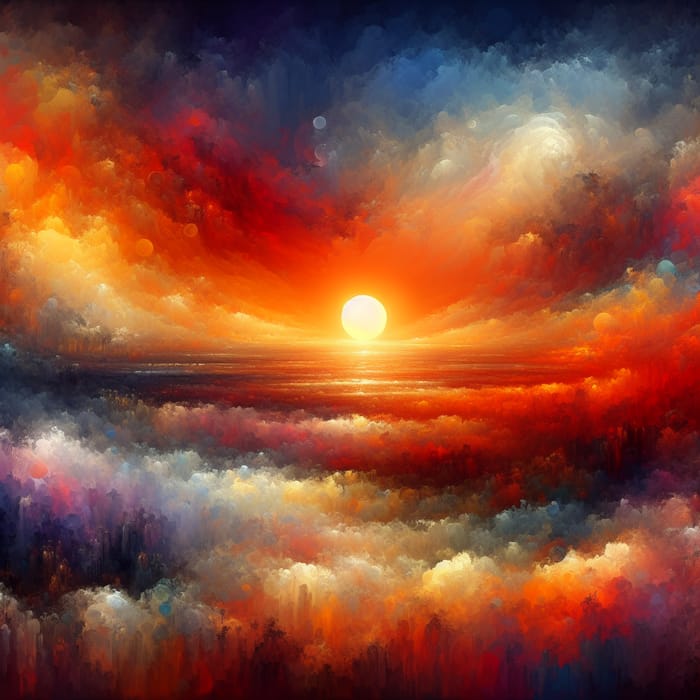 Colorful Sunsets: Abstract Interpretation and Emotive Panorama