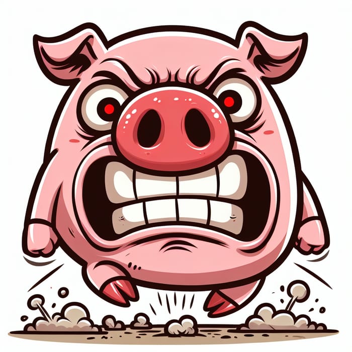 Angry Pig Cartoon | Stomping Hooves | Fun Illustration