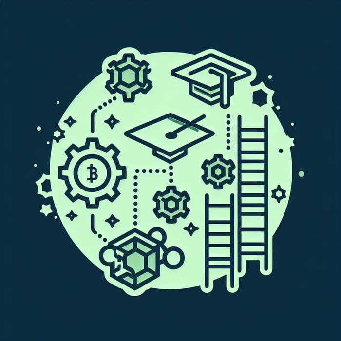 Shaping the Future of Education & Career Development with Blockchain Icon